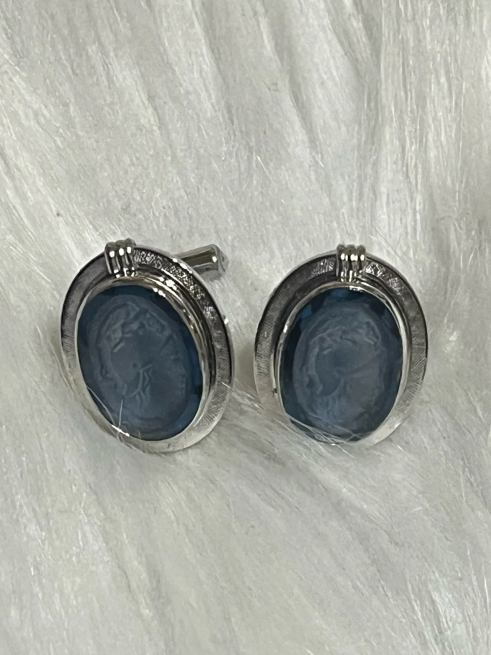 Destino Sterling Gladiator Cameo Cuff Links